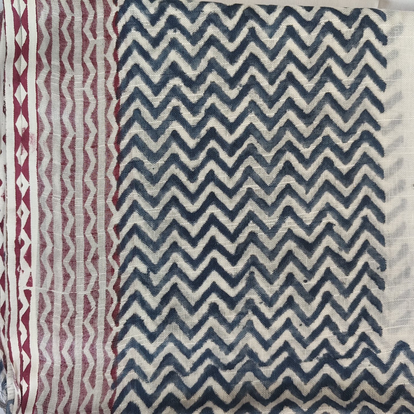 White & Blue Premium Linen