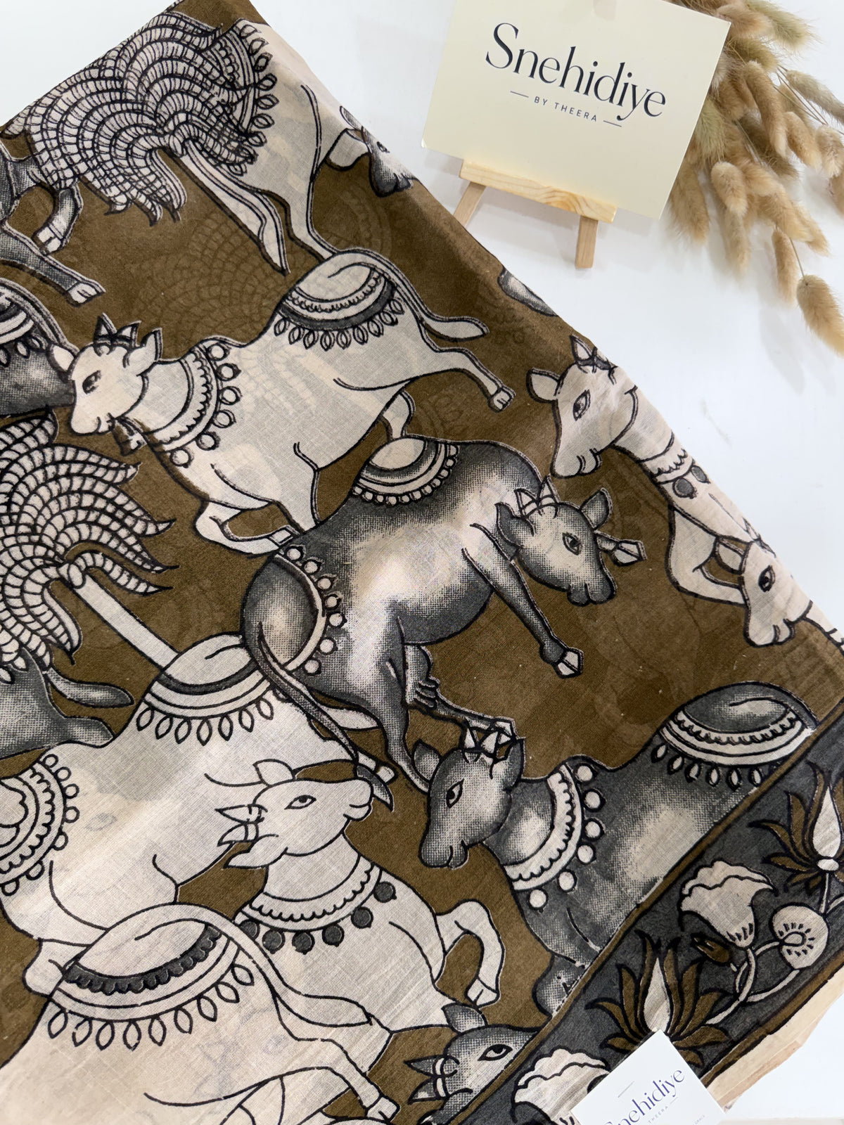 Kalahasti Touch Prints - Dark Olive