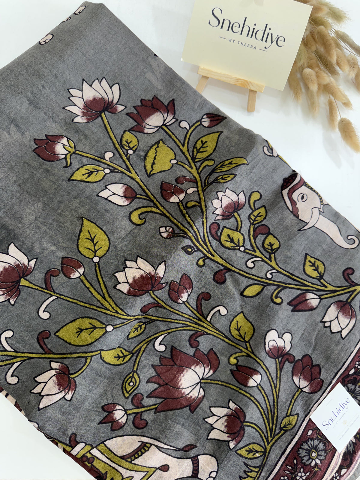 Royal Elephants on Ash Grey