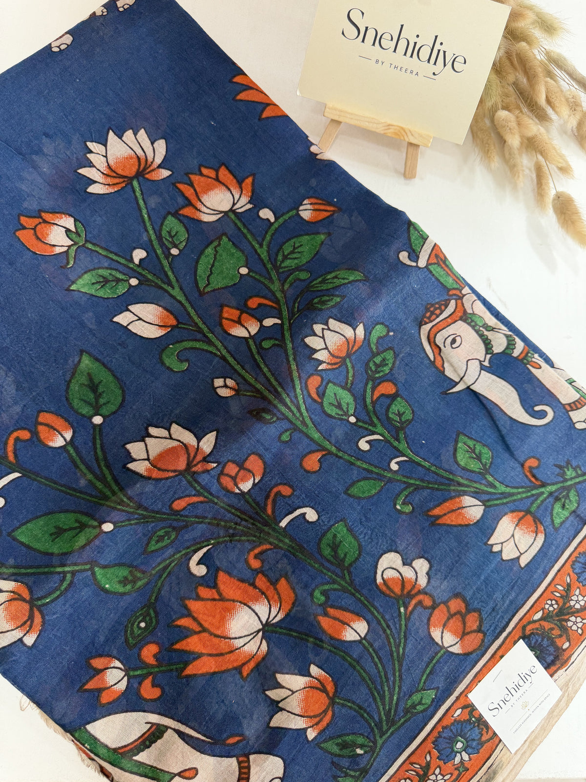 Royal Elephants on Royal Blue