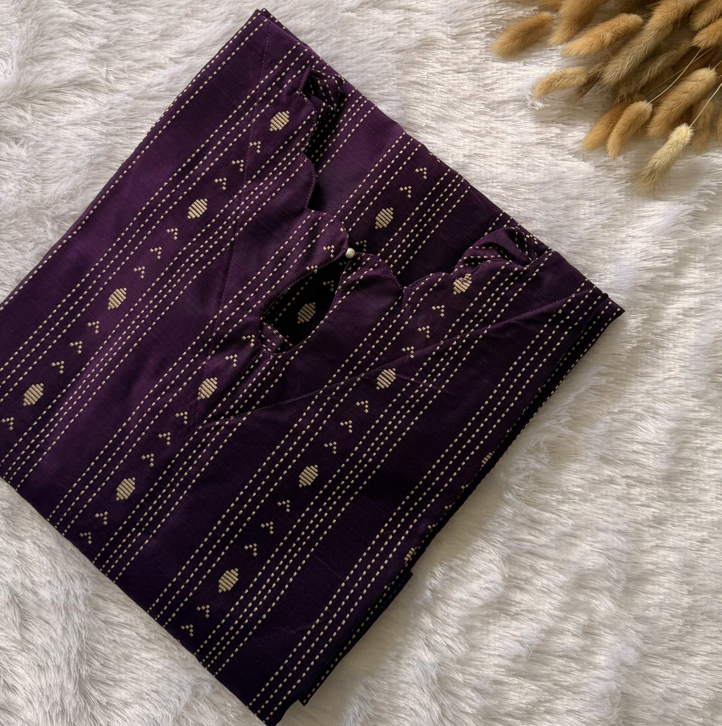 Purple Raw Silk