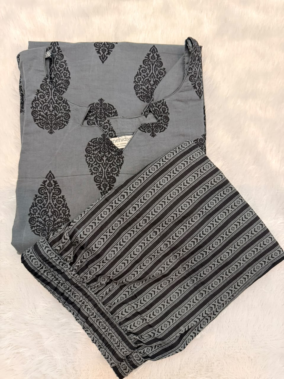 Grey Handblock