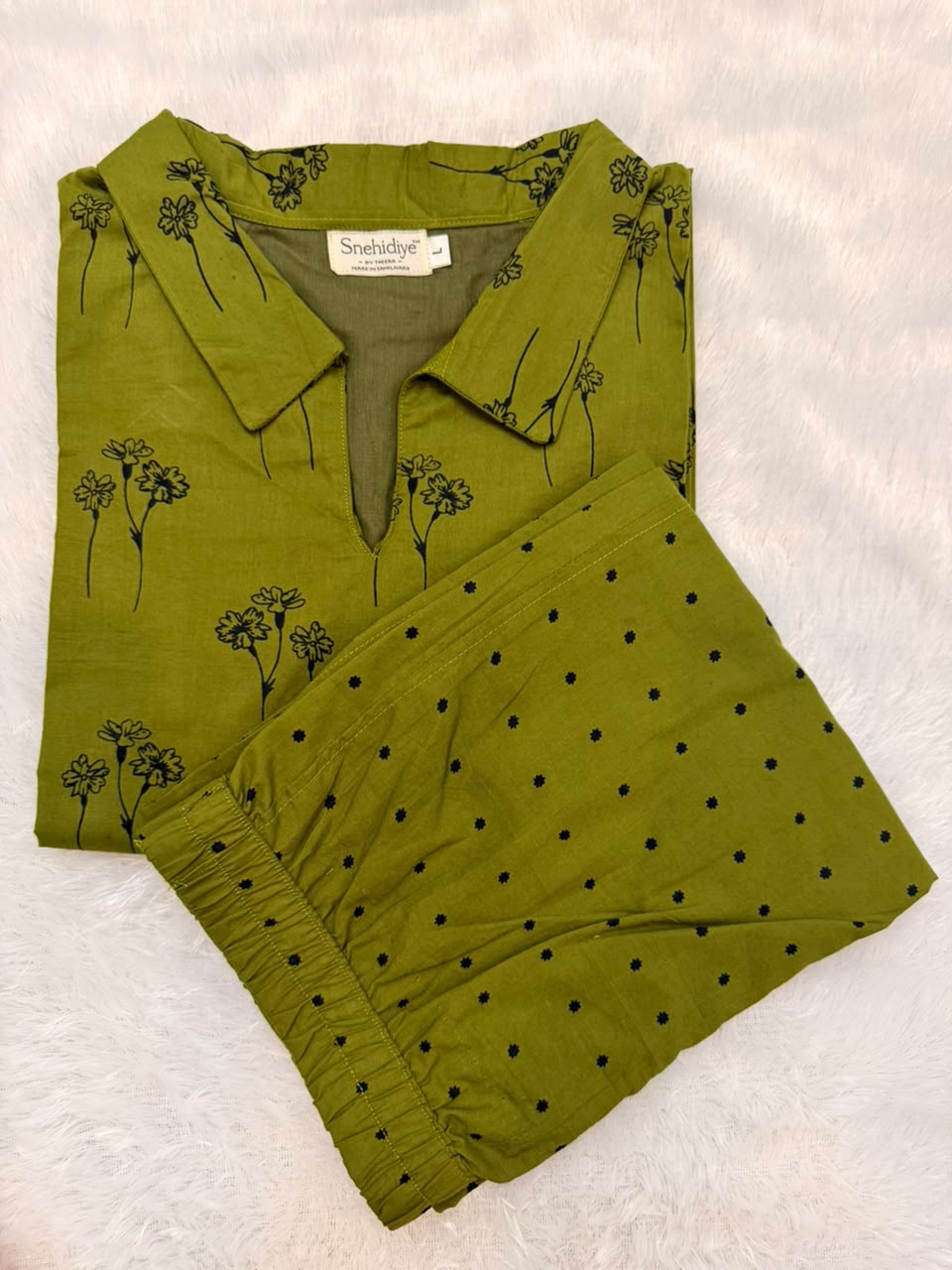 Mehandi Green Handblock