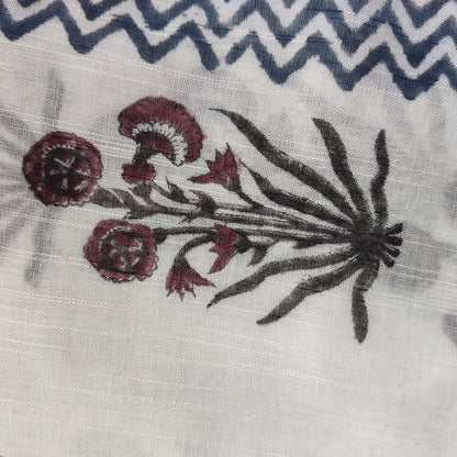 White & Blue Premium Linen