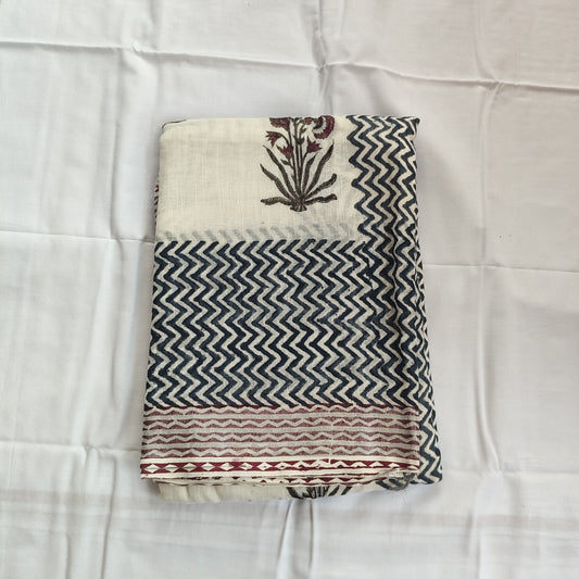 White & Blue Premium Linen