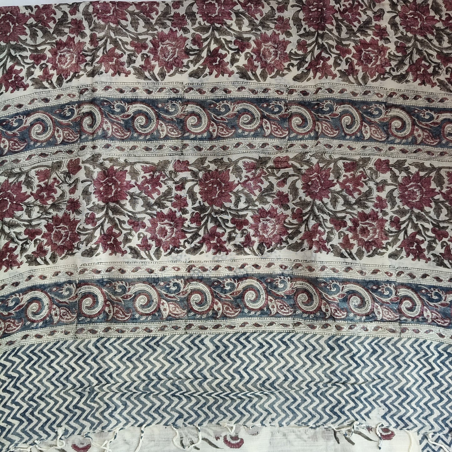 White & Blue Premium Linen