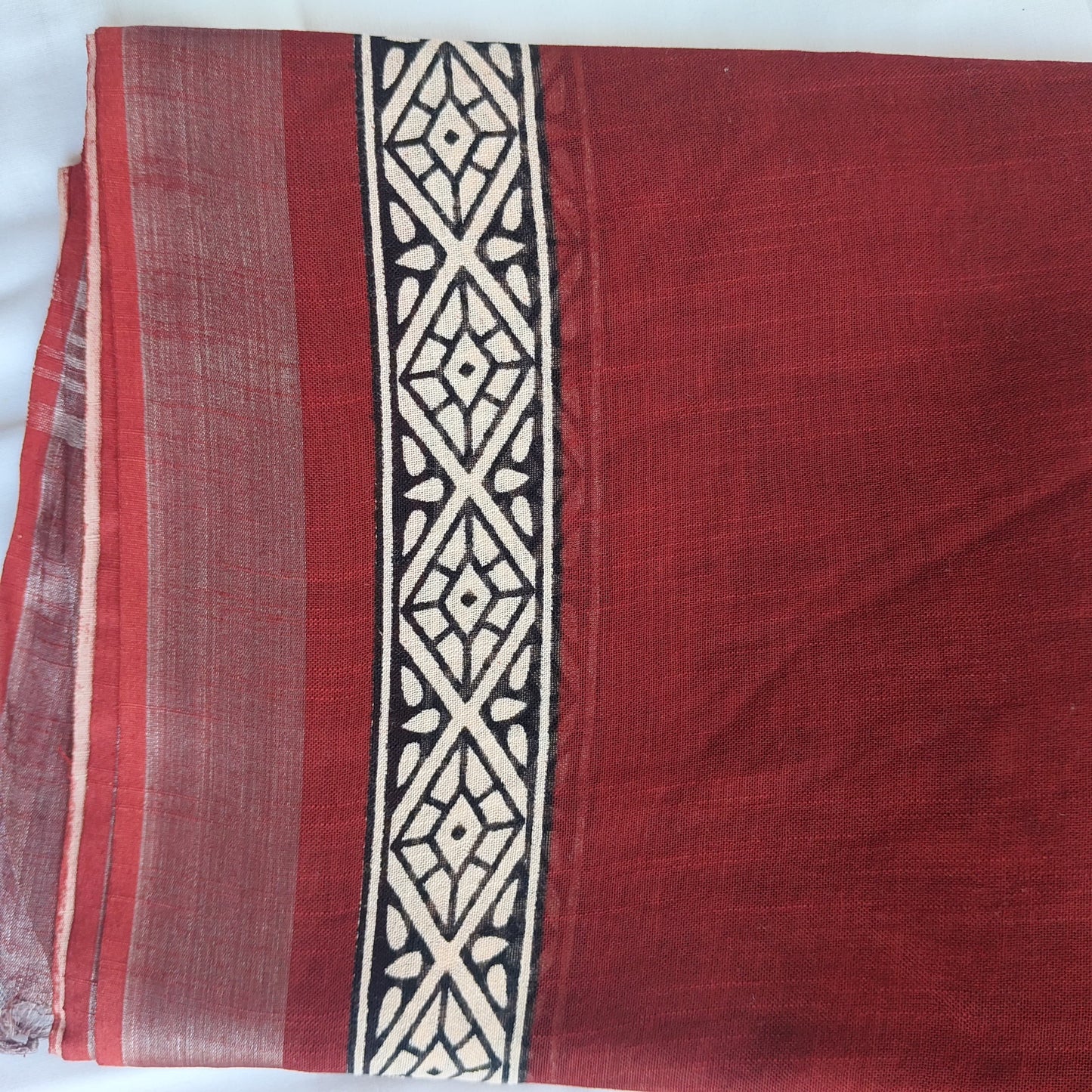 Brown Linen with Thin Border