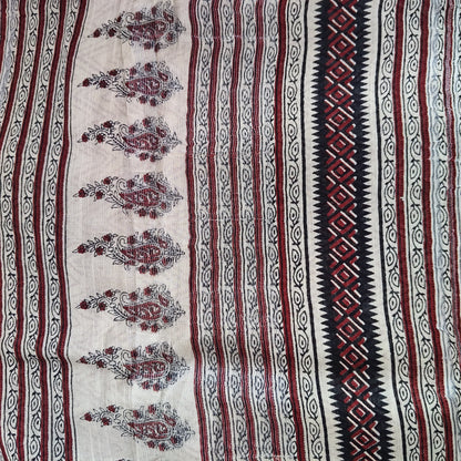 Black & Brown Linen with Thin Border