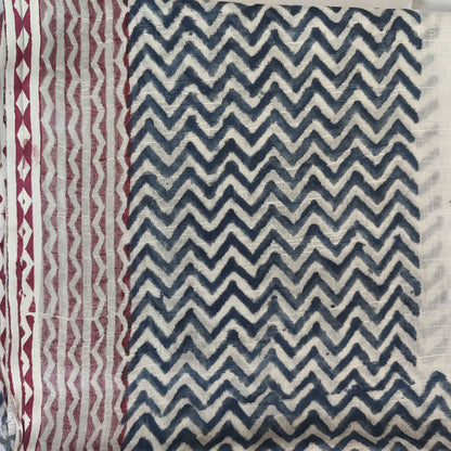 White & Blue Premium Linen