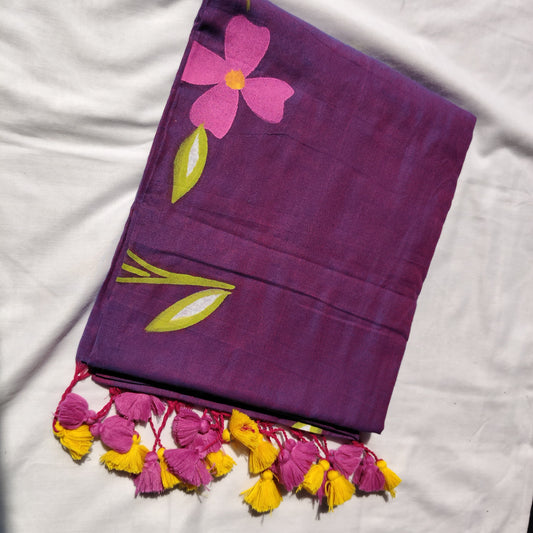 Purple with floral prints