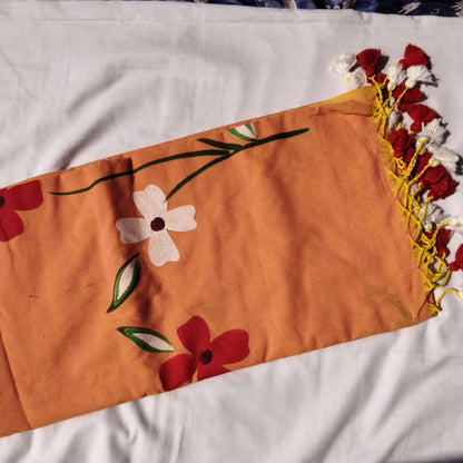 Pastel Orange with floral prints