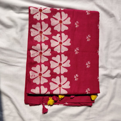 Pink with white floral prints