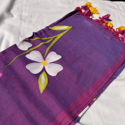 Purple with floral prints