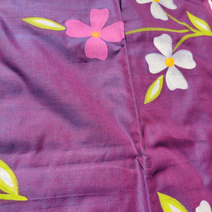 Purple with floral prints