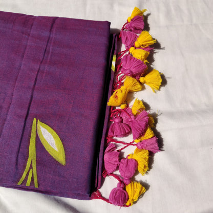 Purple with floral prints
