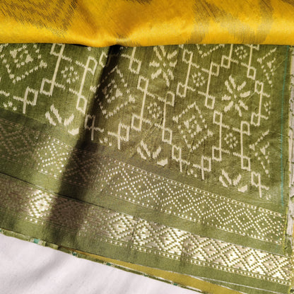 Mustard Yellow with Mehendi Green