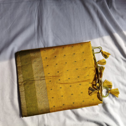 Mustard Yellow with Mehendi Green