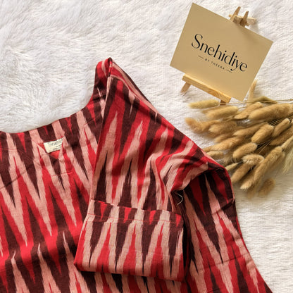 Rose Red Short Kurti