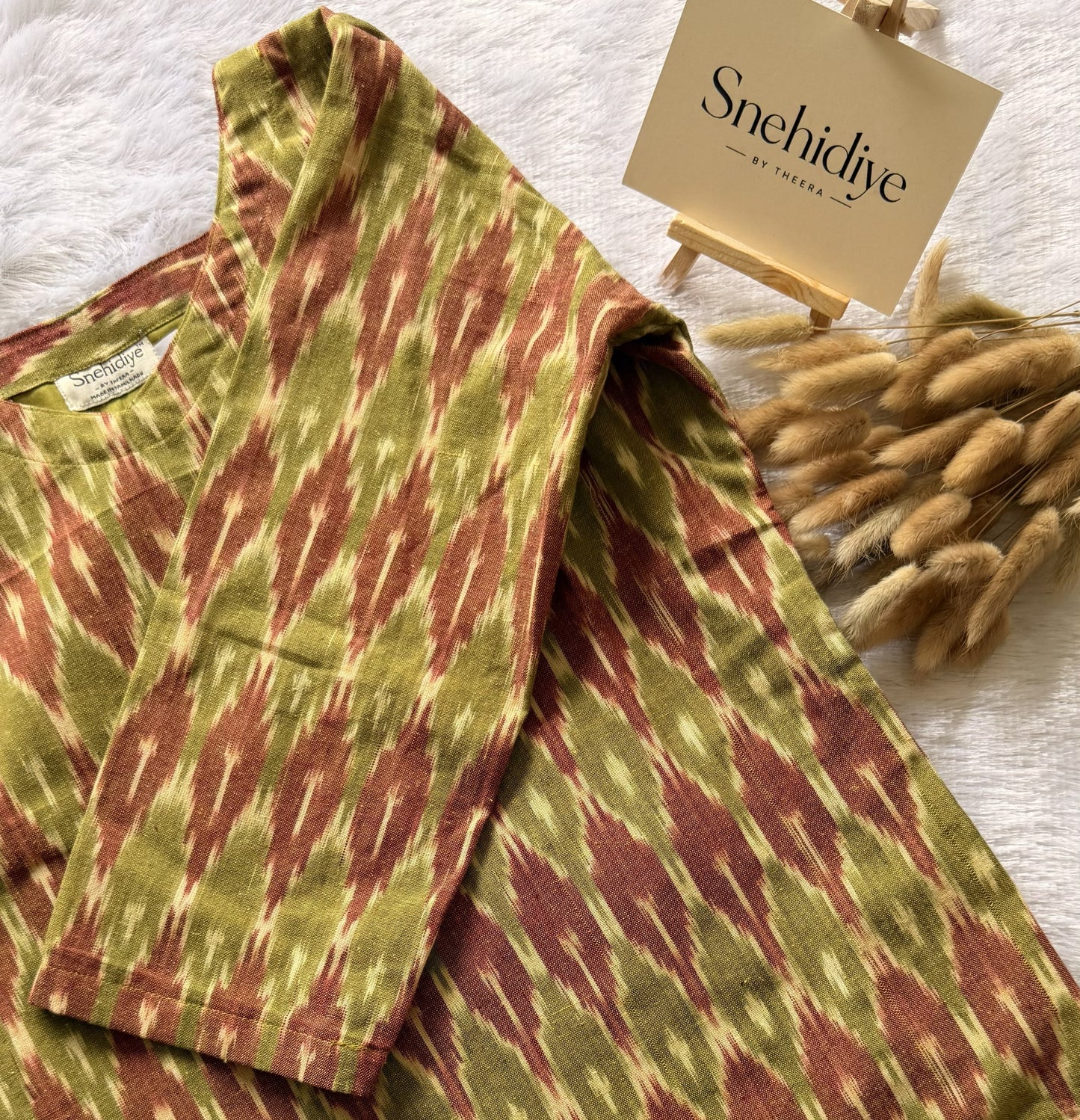 Mehendi Green Short Kurti