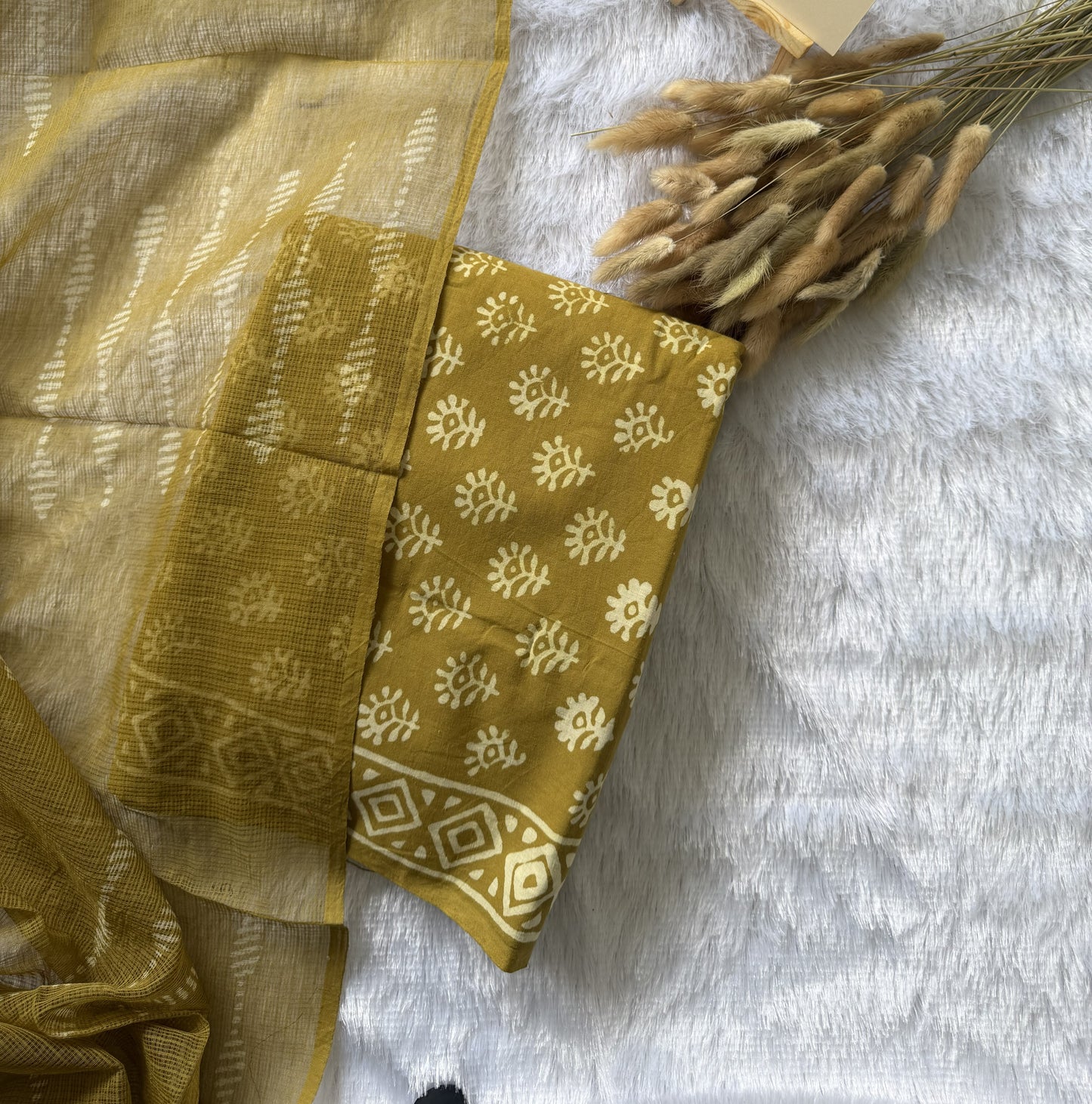 Mustard Yellow Kurti Set