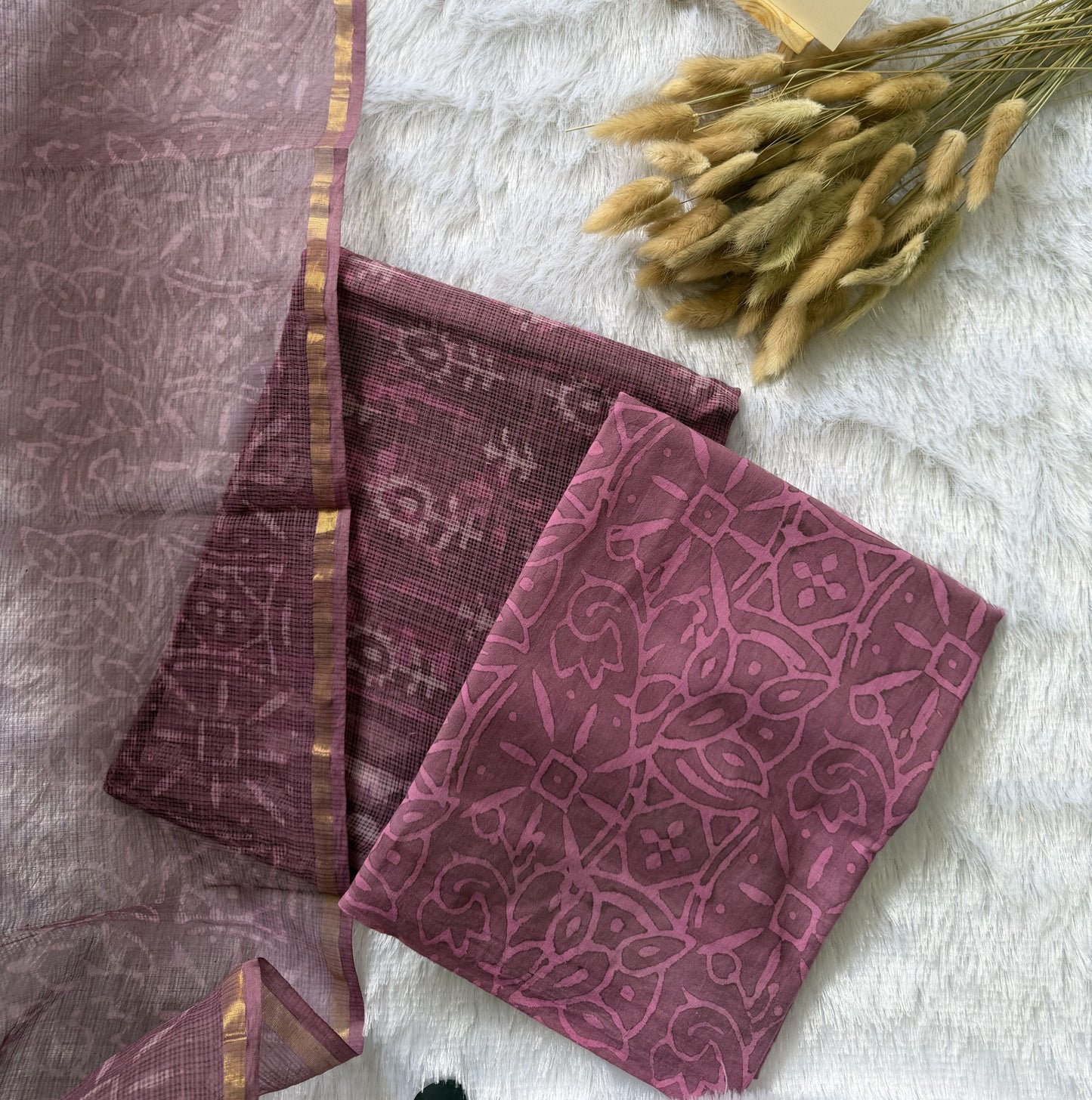 Purple Pink Kurti Set
