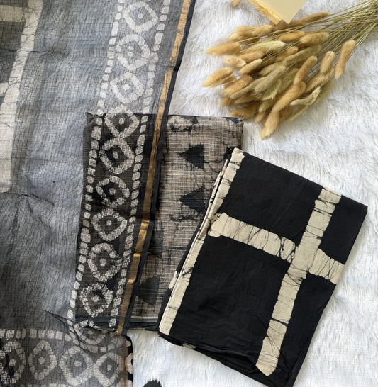Black & Beige Kurti Set