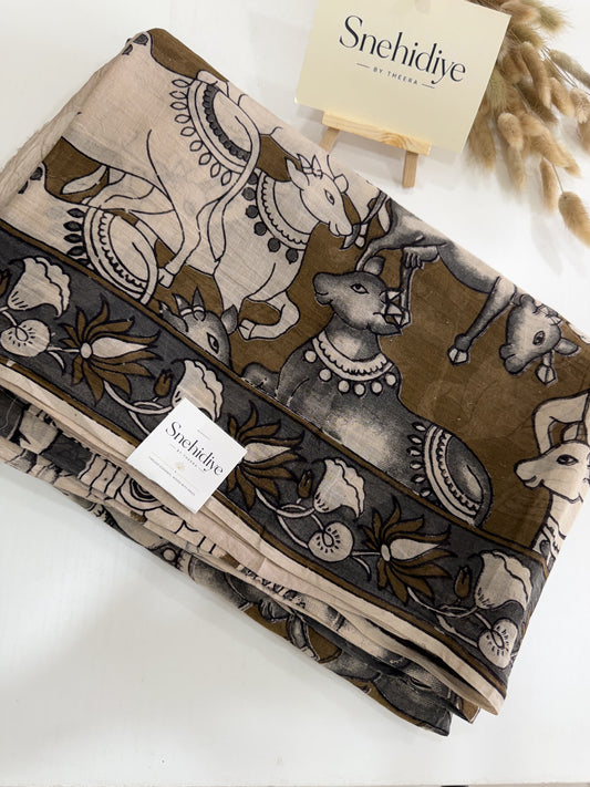 Kalahasti Touch Prints - Dark Olive