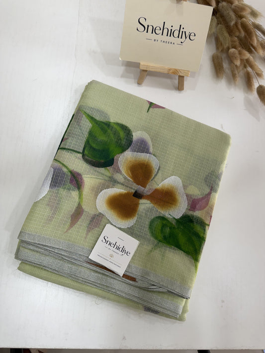 Floral paints - Pista Green