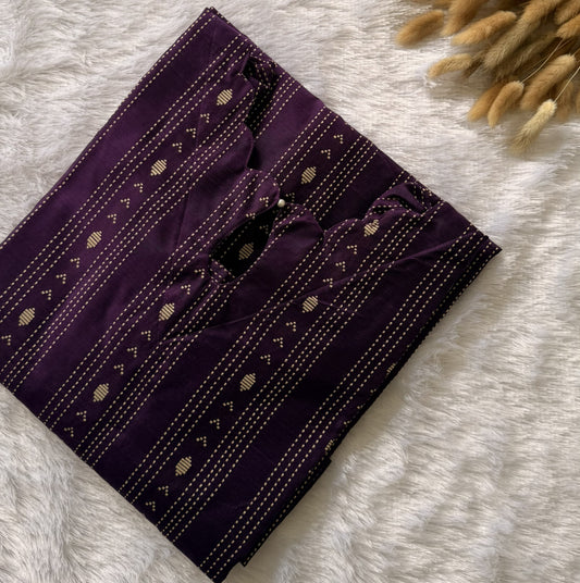 Purple Raw Silk